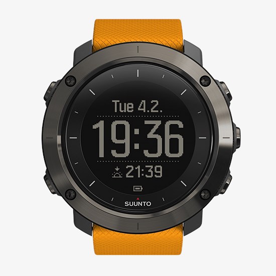 The Suunto shows dual displays - you can see sunset time underneath the time