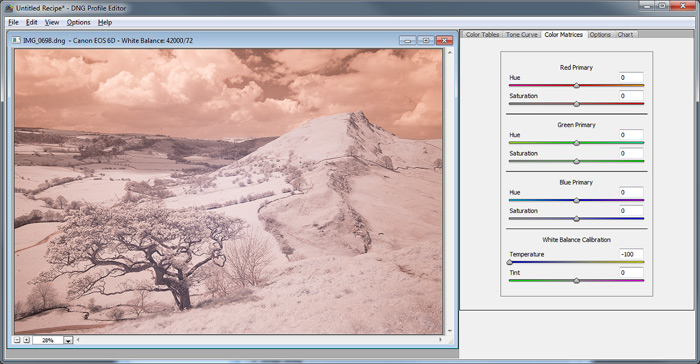 David Clapp - Lightroom White Balance Profile Infrared Processing